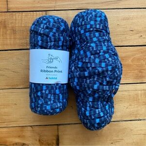 💙 Bundle of 1 Skein and Most of Another Hobbii Friends Ribbon 100% Cotton Yarn